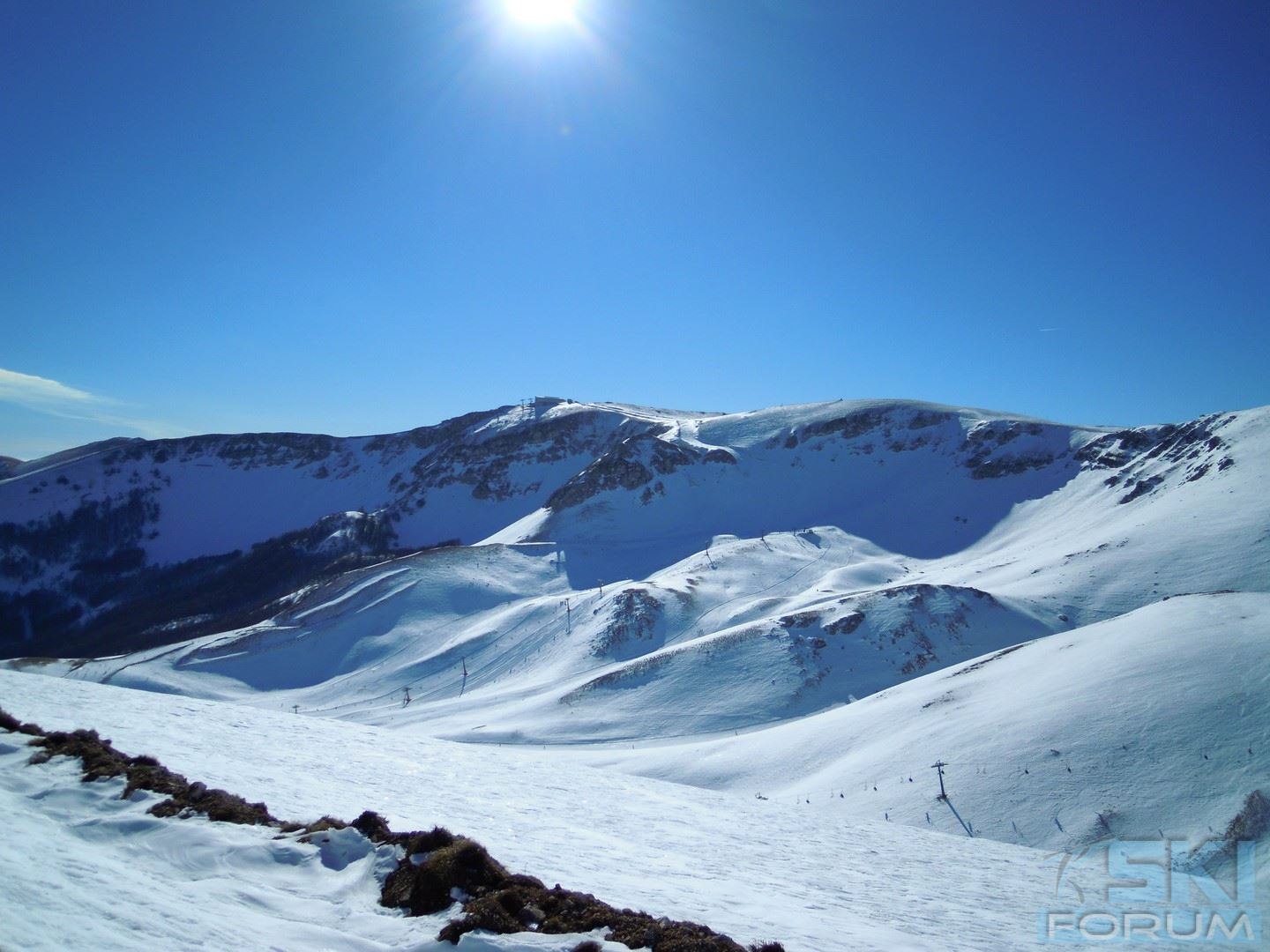 Panorama dal Pratelletto sulla parte alta dell'Aremogna